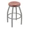 Holland Bar Stool Co 25" Swivel Counter Stool, Nickel Finish, Med Oak Seat X802 - alternate 1